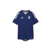 adidas Футболка унисекс с V-образным вырезом, тренировочная, реглан, синие HS9845