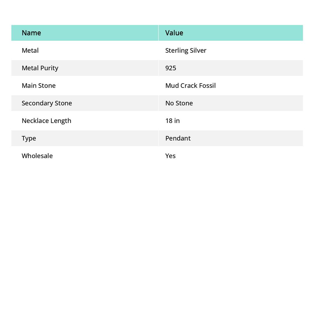 Ювелирный кулон из натурального глиняного трещины ископаемого драгоценного камня 925 пробы из серебра 2,36 дюйма E7w28