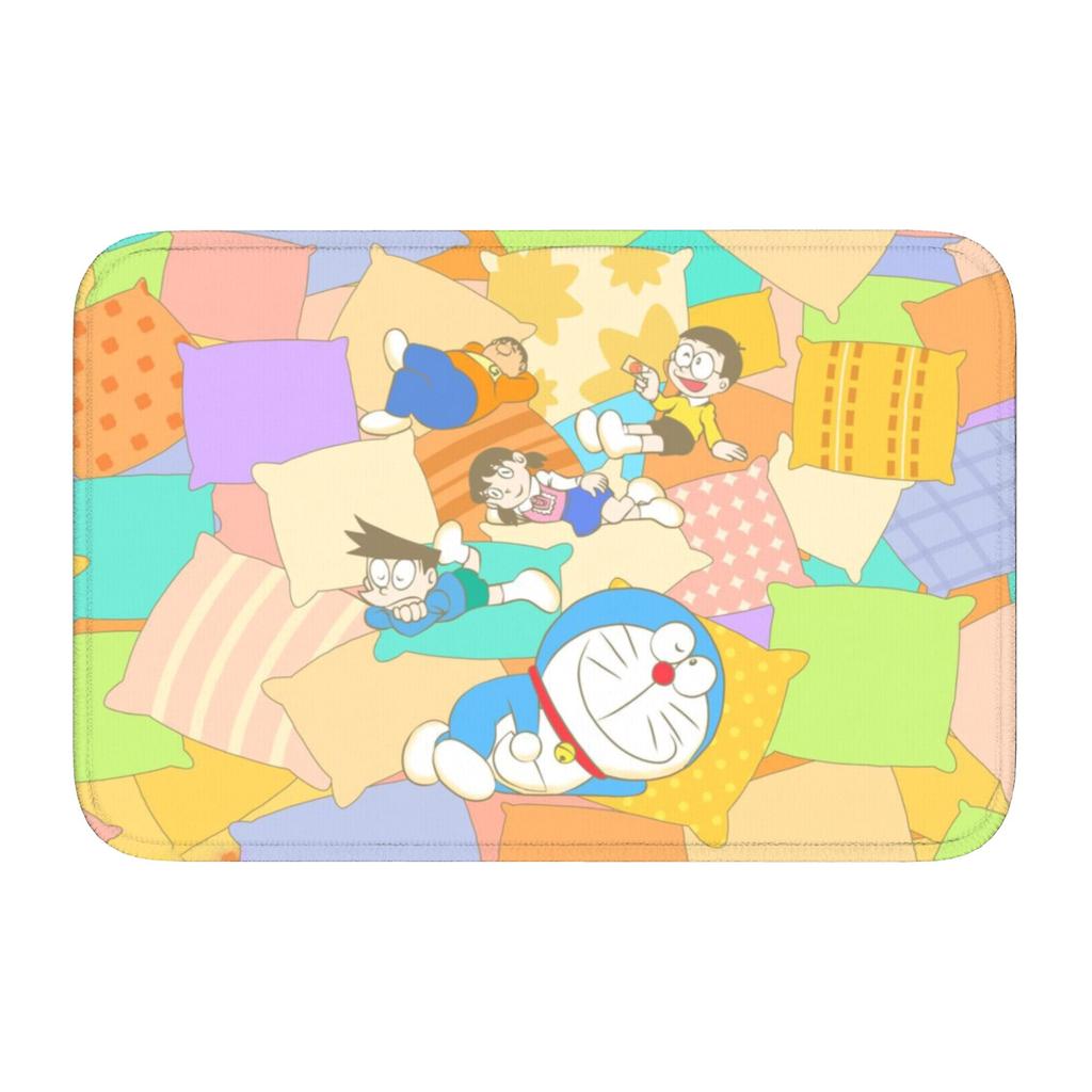 Custom D-Doraemons Cartoon Doormat Anti-Slip Entrance Welcome Kitchen Bath Floor Door Mat Toilet Living Room Carpet Rug