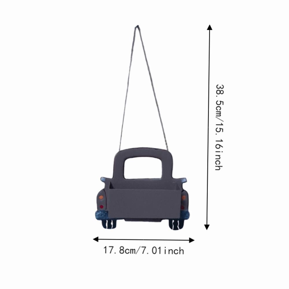 Retro Cartoon Truck Shaped Flower Pot Iron Car Wall Planter Hanging Truck Planter for Balcony