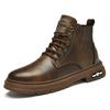 Высококачественные фирменные мужские походные ботинки на толстой подошве, износостойкие рабочие ботинки, модные мужские зимние хлопковые ботинки