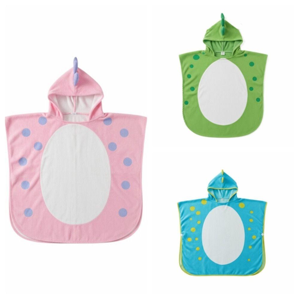 Теплое Однослойное Банное Полотенце Мультяшный Мягкий Девочки Халат с Капюшоном Полотенце для Плавания Накидка для Душа Детский Халат с Динозавром Банный