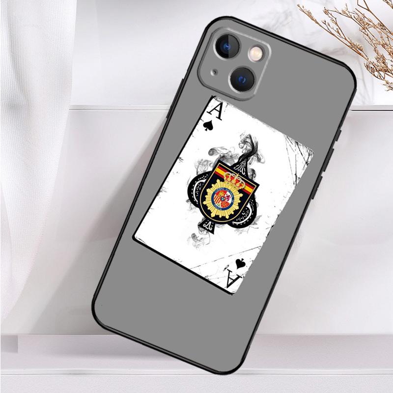 Spain National Police Logo Case For iPhone 14 16 15 Pro Max 11 12 13 Mini 7 8 Plus X XR XS MAX Soft Shockproof Cover