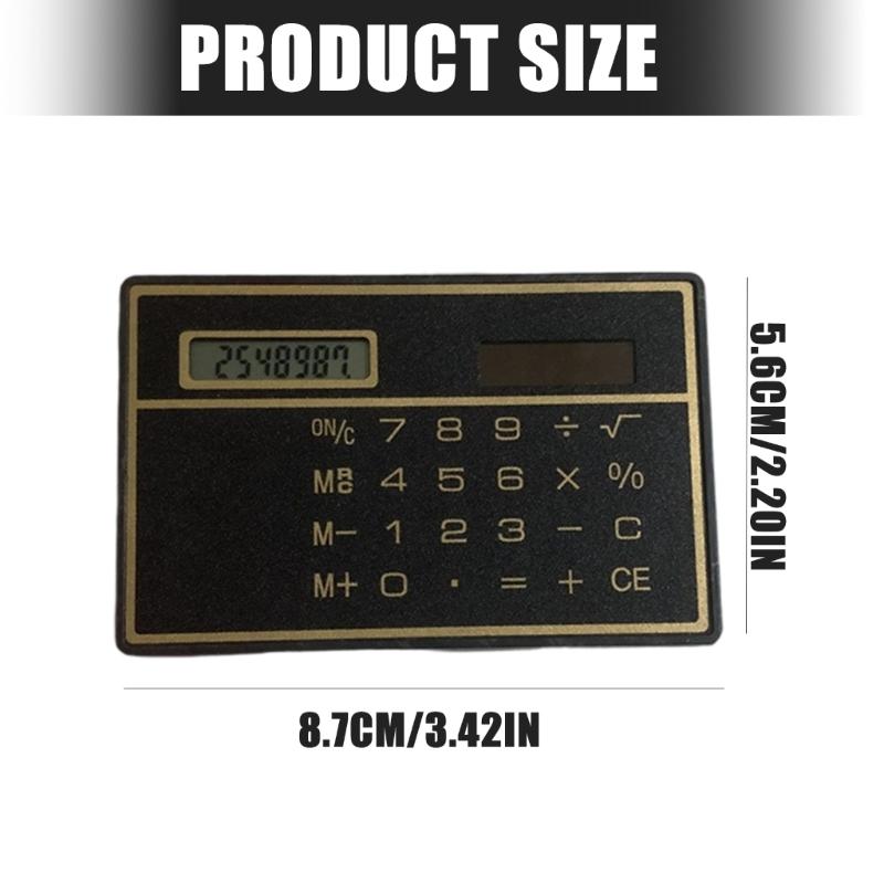 Thin Solar Power Pocket Calculator 8 Digit Lightweight Design Easy To Carry For Accountants Students Professionals