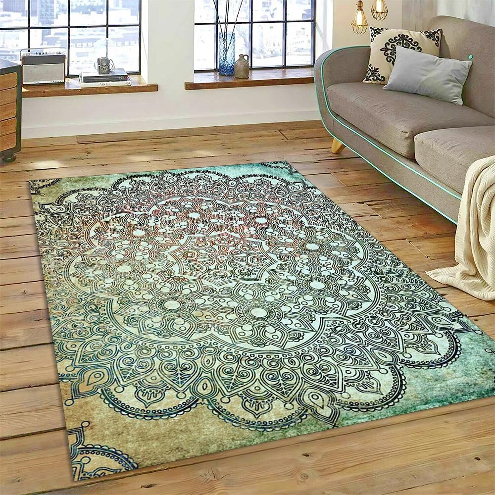 Bohemia Meditation Mandala Flower Carpet Rug for Home Living Room Bedroom Sofa Doormat Deco Mat