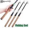 SOUGAYILANG Фидерная удочка 1,8-2,4 м с пробковой деревянной ручкой, портативная телескопическая спиннинговая удочка