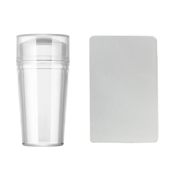 1 Set Nail Art Stamper High Durability Smooth Surface Compact Size Good Elasticity Detachable