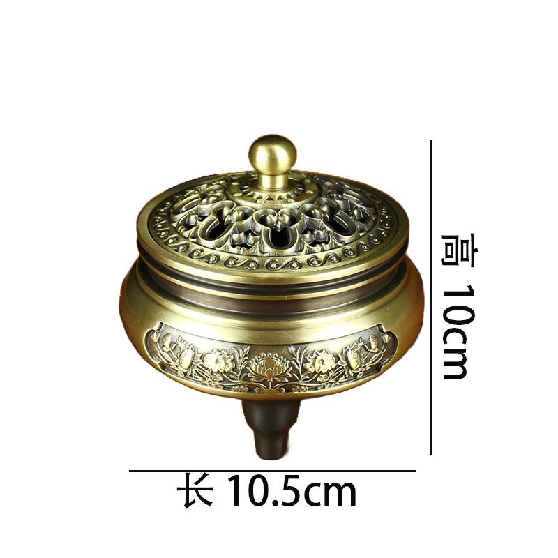 Pure Brass Lotus Incense Burner Office Home Study Desktop Aromatherapy Burner Line Incense Burner Xuanzi Lotus Kaibi Incense Burner