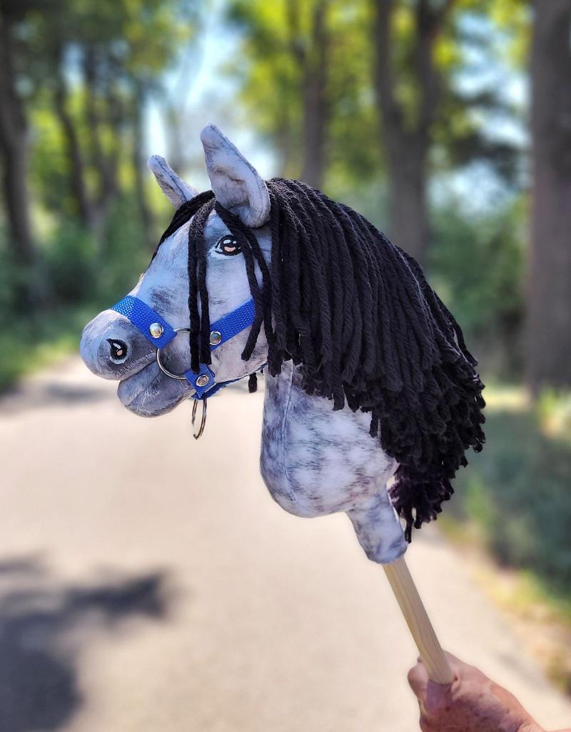 Hobby Horse Medium Premium Stick Horse Dapple Gray with Black Mane A4