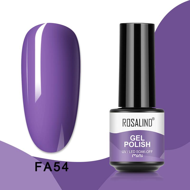 ROSALIND Mini Nail Polish Gel Semipermanent UV Multiple Colors Varnish Hybrid Nail Art Soak Off Top Base Coat Regular Gel Lacquer