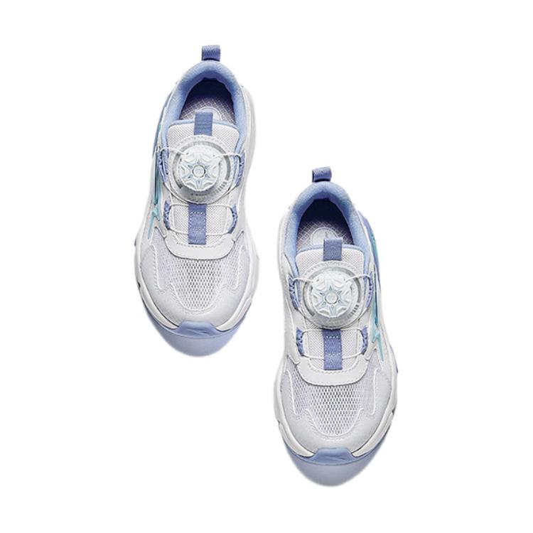 Anta Kids Fabric Synthetic Leather Trendy Comfortable Non-Slip Wear-Resistant Casual Shoes Kids Casual Shoes White Blue A22439904-2