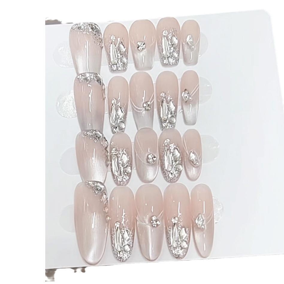 Чисто ручная работа Фототерапия Носить Накладные ногти Когда просыпаешься от снов. Многоразовые наклейки для ногтей для готовых накладных ногтей