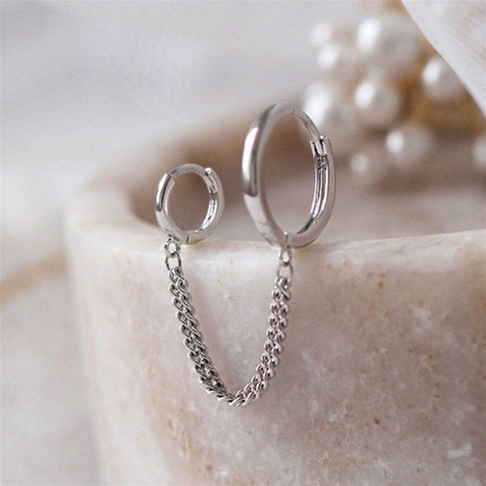 Punk Pendant Gift Metal Women Ear Buckle Ear Hook Korean Style Hoop Earring Tassel Chain Earrings