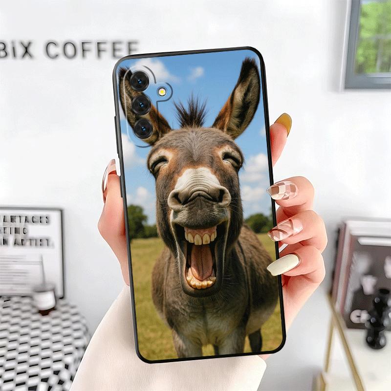 Забавный Осел Животное Мягкий Чехол для Телефона для Samsung A17 A37 A57 A16 A26 A36 A56 A15 A25 A35 A55 A14 A24 A34 A54 A13 A23 A33 A53 A52
