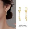 Banyan Tree S925 Silver Lily of the Valley Tassel Earrings for Women - Elegant Two-Way Wear