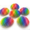 Rainbow Decompression Elastic Mesh Deformation Worm Fingertip Sensory Puzzle Toys Healing Decompression  Stretchable Small Toys