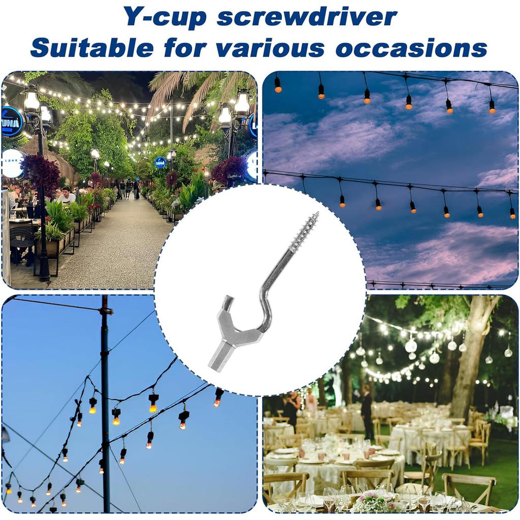 10Pcs Y Shape Cup Hook Installer and Remover Wing Nut Driver Bit Mug Hooks Spring Hook Tool Cup Hook Driver Frame Point