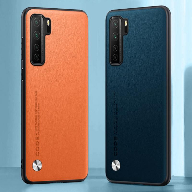 Роскошный чехол из искусственной ПУ кожи для Huawei Nova 7 Pro 7 SE 7i P40 Lite 5G Задняя крышка Матовая силиконовая защита Чехол для телефона для Honor 30S