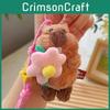 Picking Groundhog Flower Plush Pendant Cute Cartoon Animal Keychain Gift Small