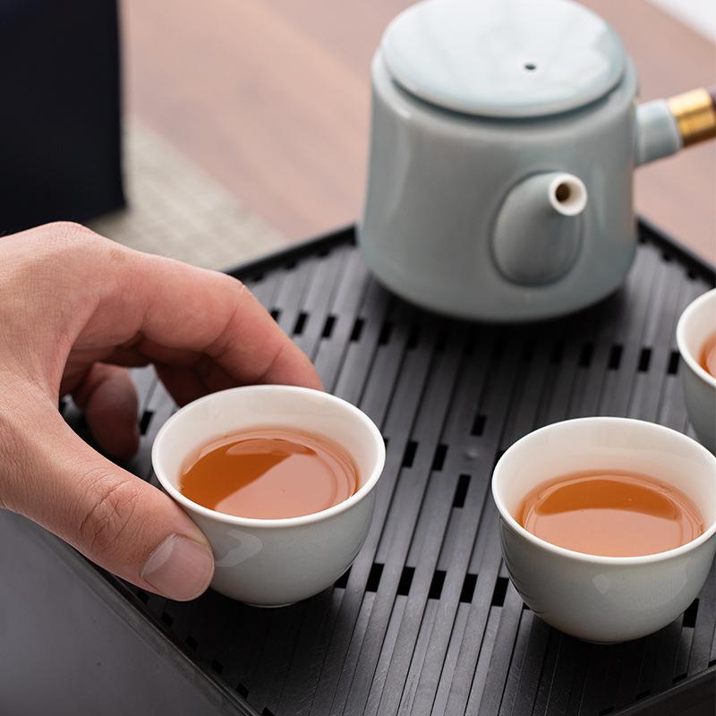 Керамический Портативный Дорожный Чайный Набор Кунг-Фу Подарки для Годового Собрания Бизнес-Предприятия Банковской Компании