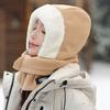 Зимняя шапка для мужчин и женщин, ветрозащитная, с защитой ушей, бафф на шею, утолщенная маска для езды на велосипеде, теплая и защитная, для улицы