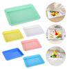10Pcs Painting Plates Plastic Art Trays Stackable Non-Slip Design Widely Used Easy To Clean DIY Projects Colored Serving Trays