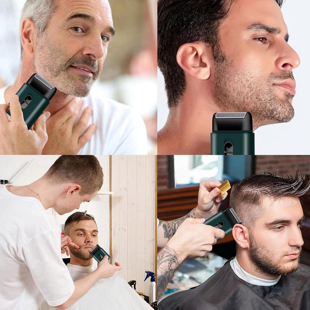 Hatteker Электробритва для мужчин, аккумуляторная бритва, водонепроницаемая, беспроводная бритва с триммером для носа, для путешествий, мини
