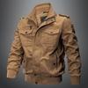 Мужская весенне-осенняя куртка в стиле милитари, мужская хлопковая куртка-пилот с хлопковым воротником, бархатное зимнее мужское пальто