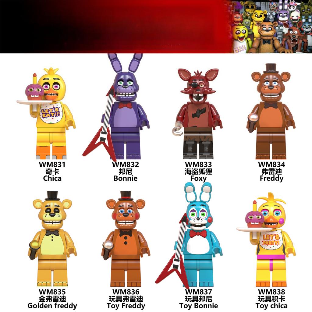 8 шт. Фигурки FNAF Игрушки Пять Ночей с Фредди Украшения Сборная Игрушка Модель DIY Игровой Периферийный Подарок на День Рождения для Детей