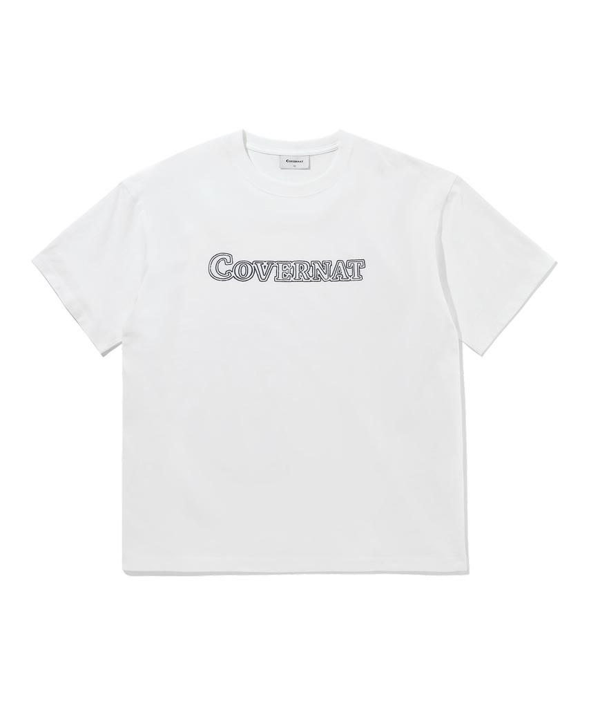 COVERNAT Neon Logo Graphic T-Shirt White