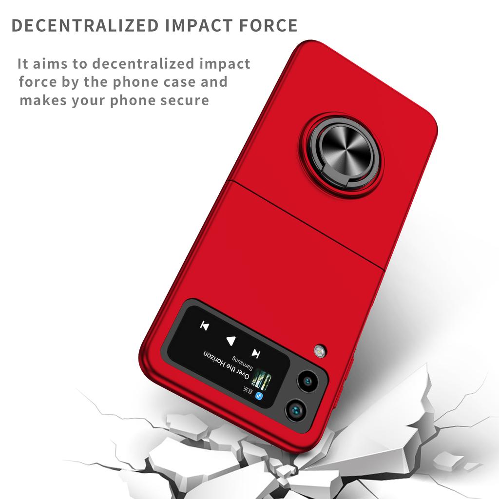 Противоударный кольцевой держатель Встроенный чехол для Samsung Galaxy Z Flip 4 Flip4 Flip 3 Flip3 5g Zflip4 Тонкая сумка для телефона с защитой от царапин