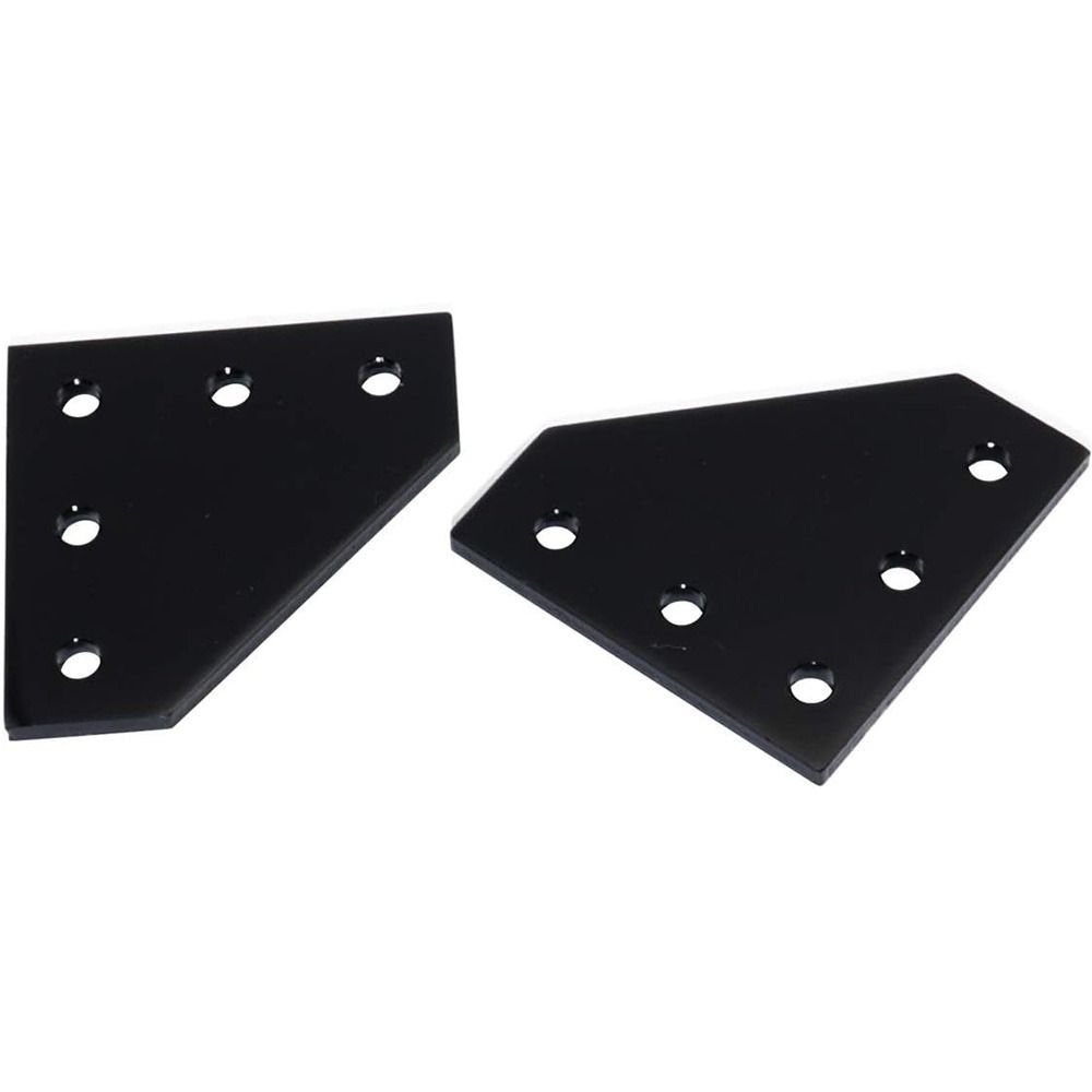 10 шт. анодированная угловая пластина для кронштейна 2020 с 5 отверстиями, Г-образная, 90-градусная, соединительная черная внешняя соединительная пластина