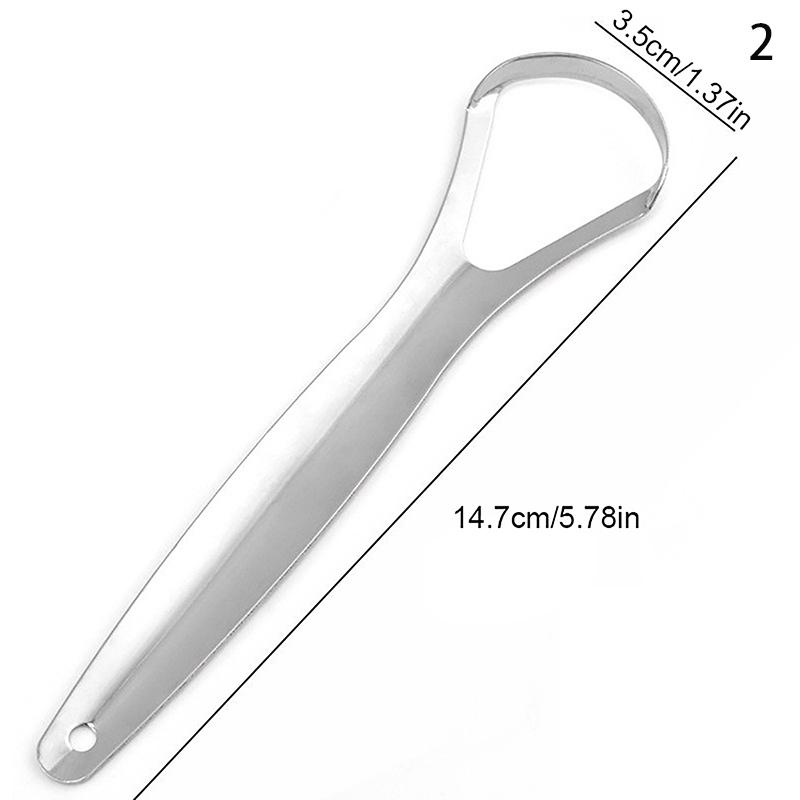 Скребки для языка из нержавеющей стали Очиститель для полости рта Свежее дыхание Мужчины Женщины Стоматологический Уход за полостью рта Чистящая щетка