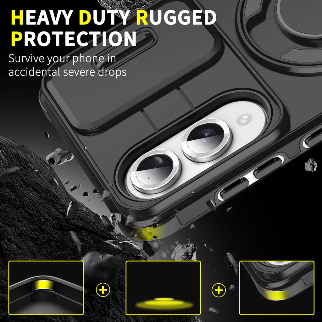 Чехол-подставка с магнитным кольцом для Samsung Galaxy S25 Edge S24 Ultra S23 S22 S21 Note 20Ultra Задняя крышка со сдвижной защитой объектива камеры