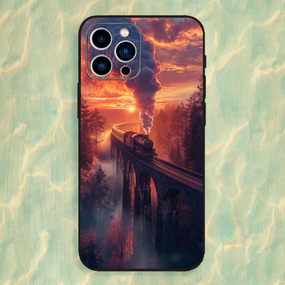 Чехол для телефона "Паровоз Классический Пар" для iPhone 16,15,14,13,12,11 Plus,Pro Max,XS,X,XR,SE,Mini,8,7, Мягкий Силиконовый Черный Чехол