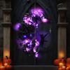 2025 Halloween Moon Cat Wreath Rose Black Door Wall Hanging Decoration Wreath Festival Party Decoration Household Items
