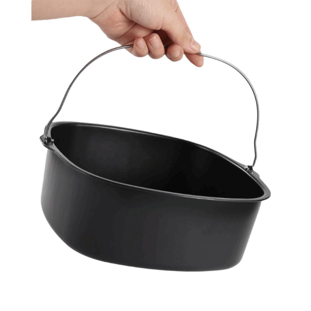 With Handle Cake Barrel Carbon Steel Fryer Cake Pan Compact Baking Cake Tin Air Fryer Accessories