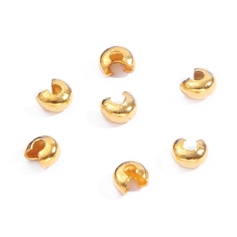 Изысканная пробка для ювелирных аксессуаров своими руками, круглые бусины-разделители, диаметр 3, 4, 5 мм, 100 шт./лот, крышки для концевых бусин с фурнитурой, популярные ручные аксессуары