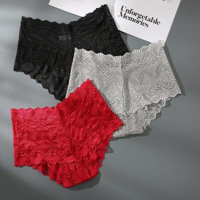 Сексуальные кружевные стринги больших размеров с высокой талией, женское нижнее белье без следов, свободные трусики большого размера