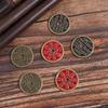 Vintage Mountain Ghost Imitation Brass Taishang Coin Bagua Copper Key Accessories