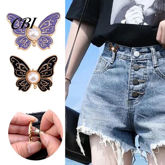 Skirt Fashion Accessory Pin Waist Tightener Butterfly Pins, No-Sew Pants Tighteners, Removable Safety for Low Slit Dress Pins Loose Jeans Skirts
