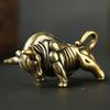 Solid Brass Bull/Sheep Pendant 3D Animal Car Key Chain Key Holder Keychain Ornament Sculpture Home Office Desk Decorative Ornament