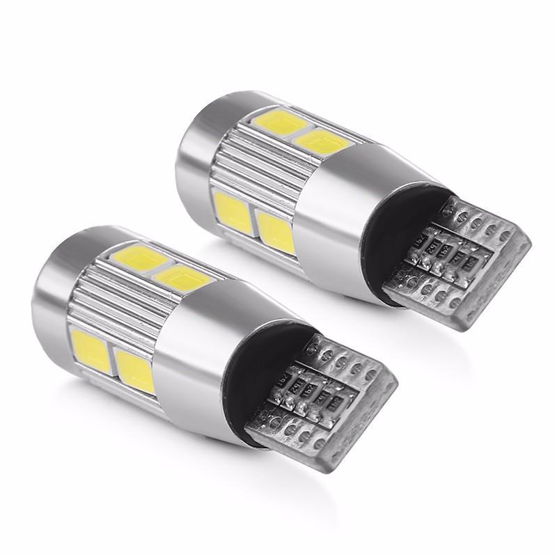 4/2/1PC White T10 194 W5W 5630 LED 10 SMD CANBUS ERROR FREE Car Side Wedge Light Bulb