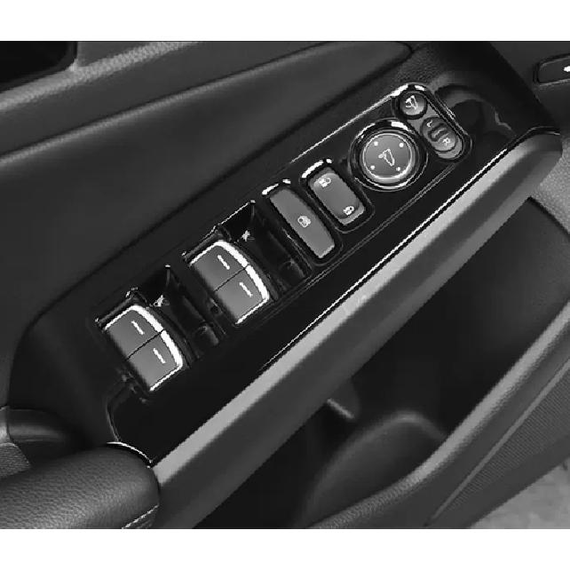Bright black Inner Window Switch Panel Cover Trim For Honda Civic