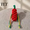 Soft Cotton Teething Rope for Dogs Squeaky Dog Chew Toy Aggressive Chewers, Vegetable Shaped Puppy Interactive Toys Training Toy, Braided Biting Small