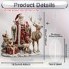 2D Flat Decoration Acrylic Santa and Reindeer Tabletop Display, Tabletop Decoration, Home and Office Decoration with Base, Home Christmas Decoration