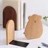 Nature Wooden Bookends Desktop Bookshelf Desk Organizer Office Home Book Accessories Storage Book Holder Wood Book Ends
