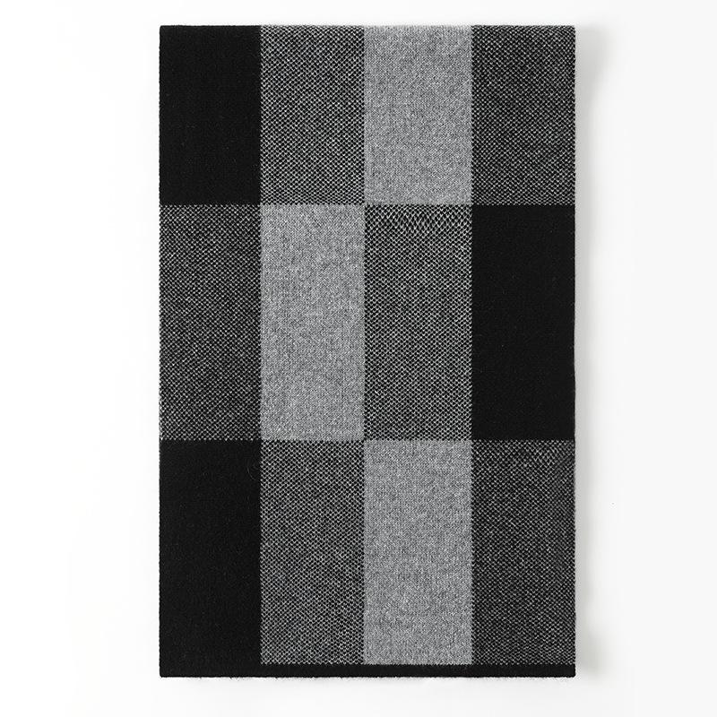 2025 Winter Light Luxury 100% Pure Cashmere Scarf Men's Autumn and Winter Thickened Warm Plaid Scarf Gift Box