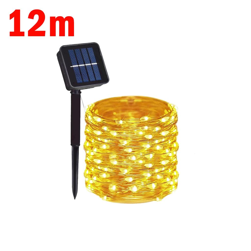 Solar LED Light String Outdoor Waterproof Flower Light Solar Garden Fairy Decoration Festival Party Atmosphere Color Light
