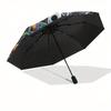 Nightmare Before Christmas,Halloween Automatic Opening and Closing Umbrella - 8-rib Folding Design, Lightweight and Portable, Suitable for D